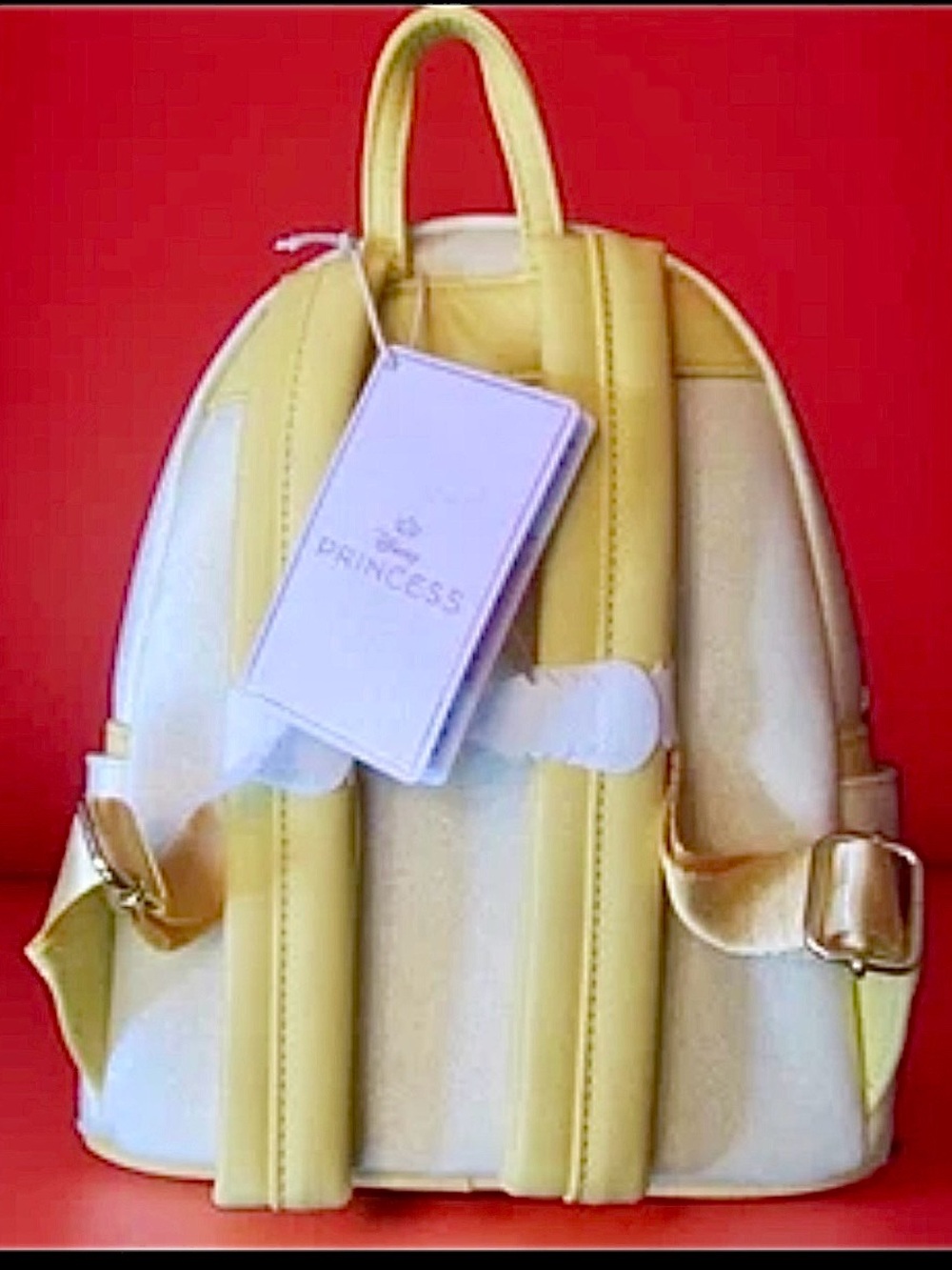 NEW w Tags Loungefly BELLE Enchanted ROSE Shimmer Backpack Beauty & the Beast - Picture 5 of 6